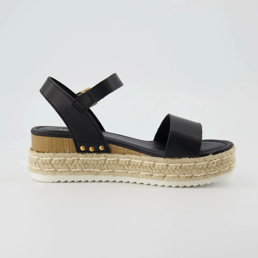 Cushionaire Melissa Platform Wedge Espadrille Sandals in Size 7.5